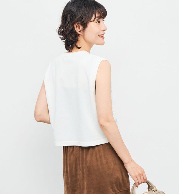 NOLLEY'S「《手洗い可能》フラワー刺繍生地ベスト」|ベスト・ジレ|