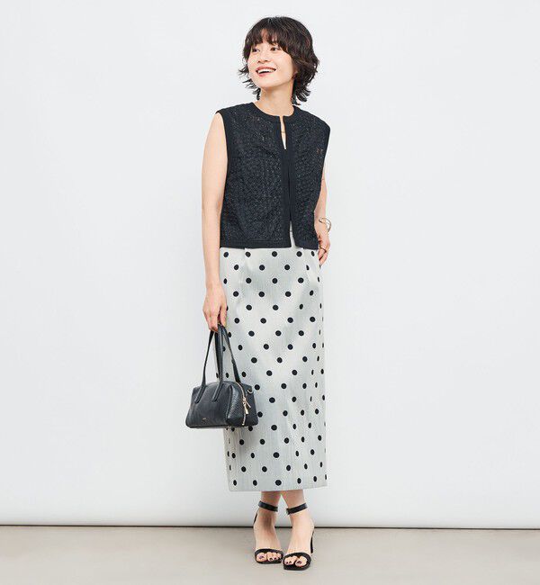 NOLLEY'S「《手洗い可能》フラワー刺繍生地ベスト」|ベスト・ジレ|