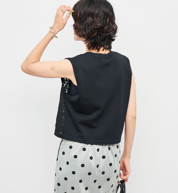 NOLLEY'S「《手洗い可能》フラワー刺繍生地ベスト」|ベスト・ジレ|