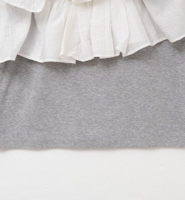 Rie Miller「3WAYリブフリルロンT」|Tシャツ・カットソー|