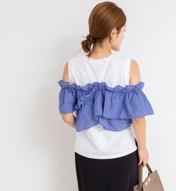 NOLLEY'S sophi「マルチWAYストライプフリルトップス」|Tシャツ・カットソー|