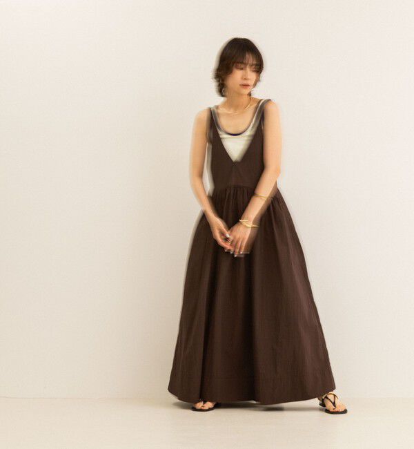 MAQWEL「【追加】【MAQWEL/マクウェル】ソフトタフタワンピース」|ワンピース|