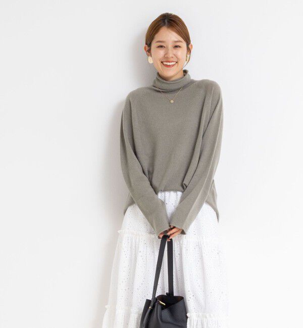 Rie Miller「【WEB&一部店舗限定】PUREカシミヤタートルネックニット」|ニット・セーター|