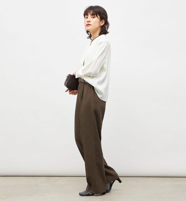 NOLLEY'S「ウォッシャブルストレッチジョーゼットボウタイ風ブラウス」|シャツ・ブラウス|