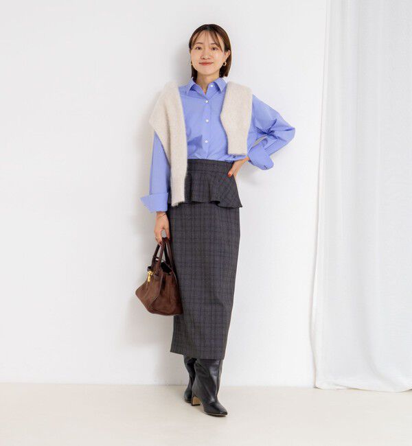 NOLLEY'S「ウォッシャブルペプラムタイトミディスカート」|タイト|