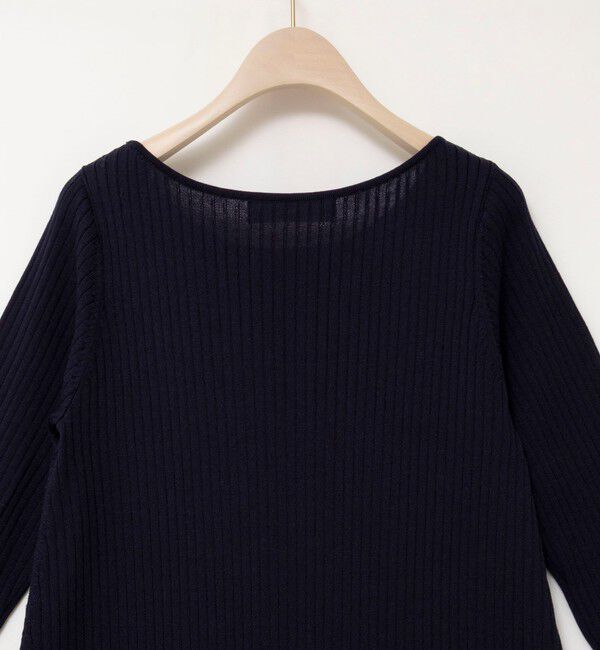 NOLLEY'S sophi「《手洗い可能》ウール混ワイドリブ袖口配色ロングワンピース」|ワンピース|