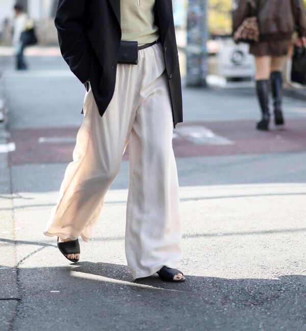 MAQWEL「《セットアップ対応》【MAQWEL/マクウェル】ウォッシャブルサテンパンツ」|その他|