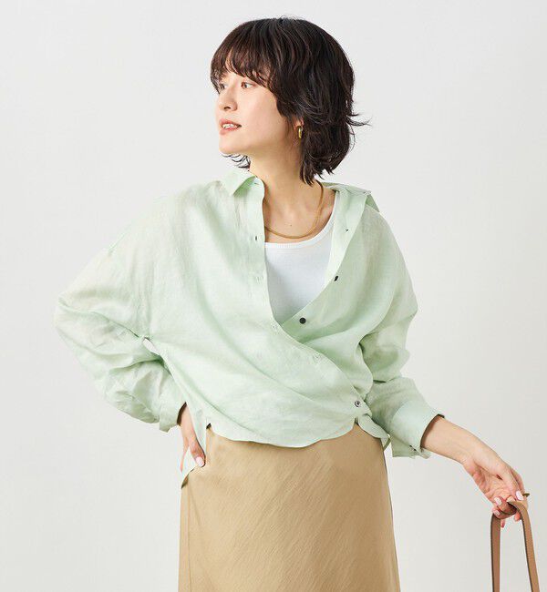 NOLLEY'S「MY STANDARD マルチWAYリネンショートシャツ」|シャツ・ブラウス|