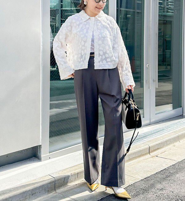 NOLLEY'S「【KIRYU】ウォッシャブル花柄ジャガードシャツ」|シャツ・ブラウス|