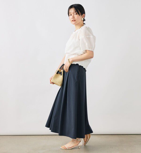 NOLLEY'S「ウォッシャブル袖ボリュームサッカーブラウス」|シャツ・ブラウス|