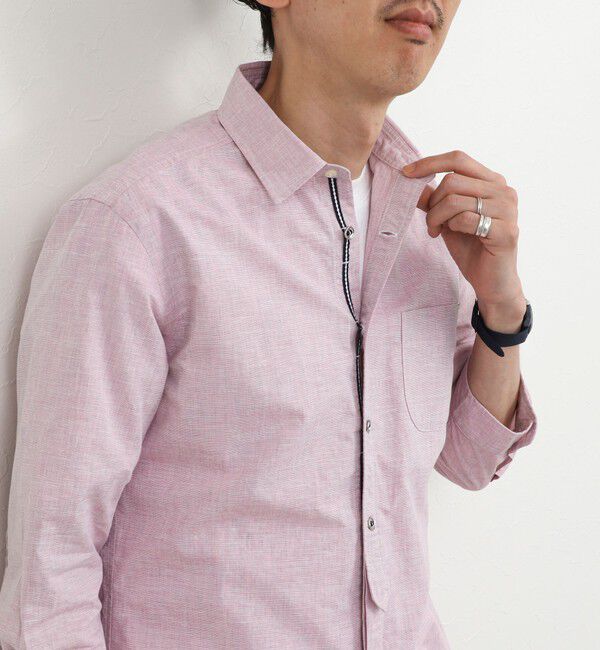 NOLLEY'S goodman「綿麻パラシュートボタン7分袖シャツ 26SS」|シャツ・ブラウス|