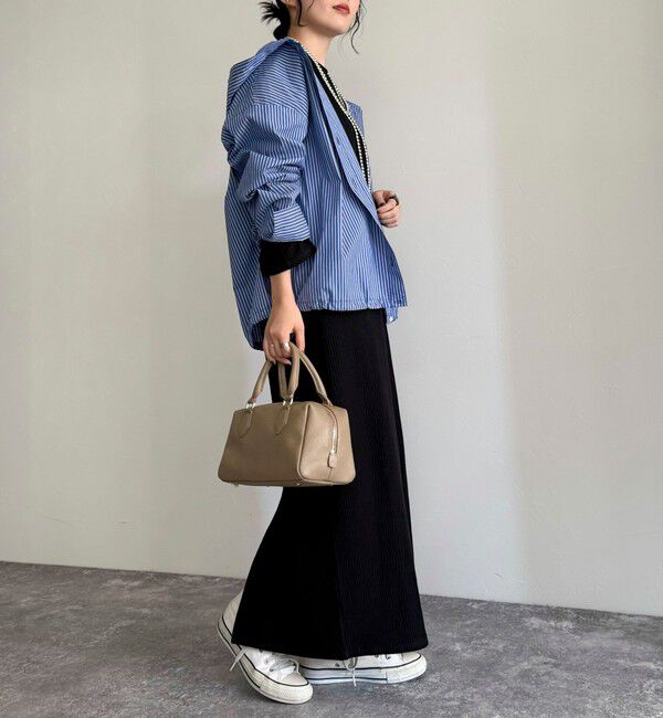 fredy emue「ストライプフーディーシャツ」|シャツ・ブラウス|