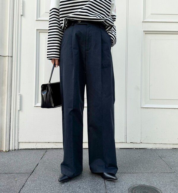 fredy emue「【低身長サイズ34有り】チノタックパンツ」|チノ|