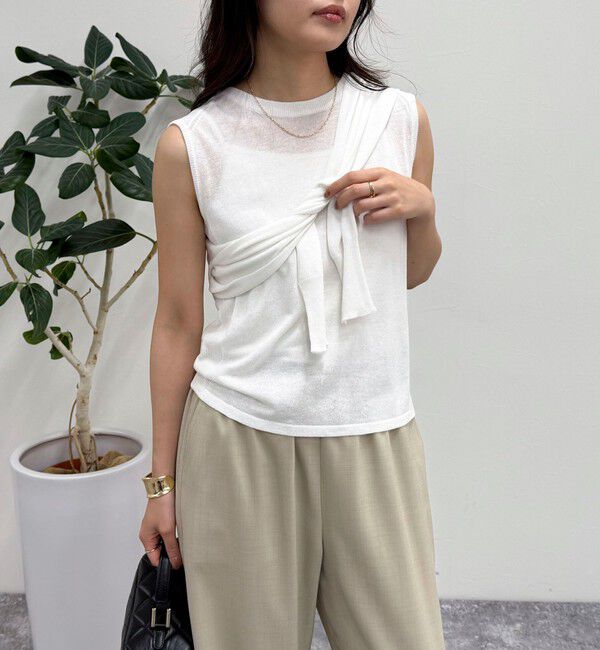 fredy emue「リネン混ノースリーブニットプルオーバー」|タンクトップ|