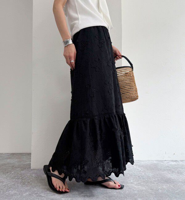 fredy emue「コットンレースギャザースカート」|スカート|