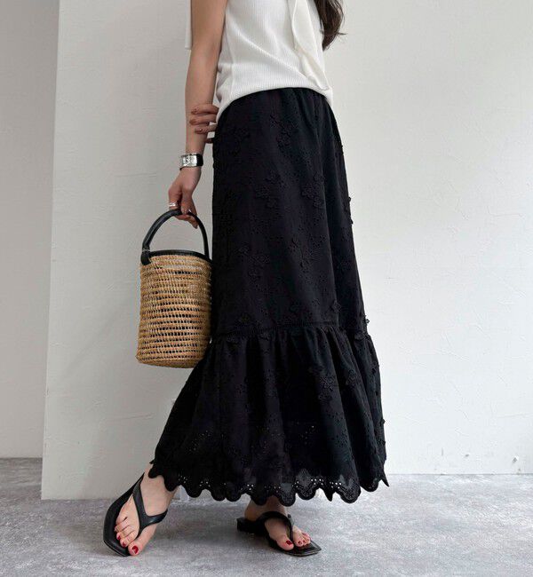 fredy emue「コットンレースギャザースカート」|スカート|