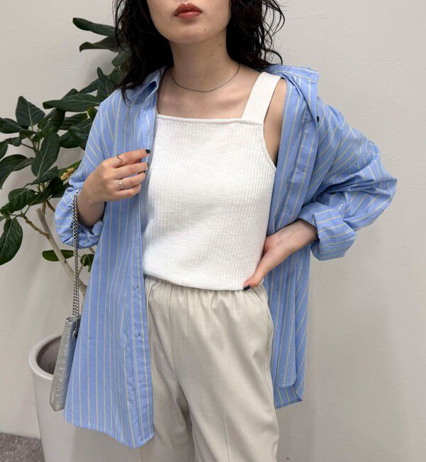 fredy emue「スラブテレコタンクトップ」|Tシャツ・カットソー|