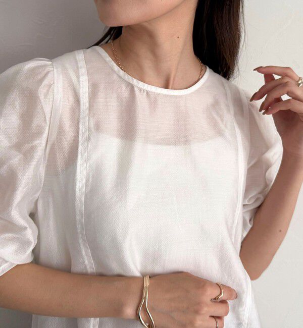 fredy emue「2WAYシアー袖ボリュームブラウス」|シャツ・ブラウス|