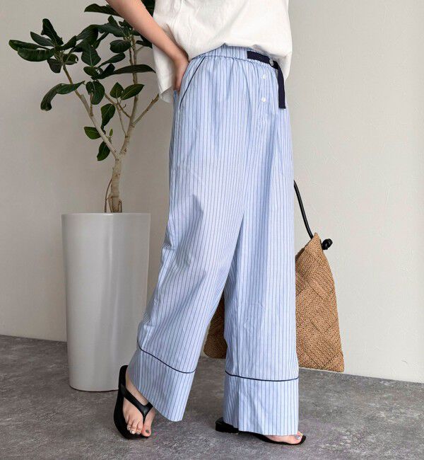 fredy emue「ストライプパジャマパンツ」|チノ|