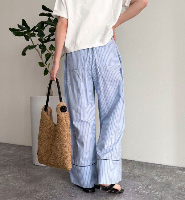 fredy emue「ストライプパジャマパンツ」|チノ|