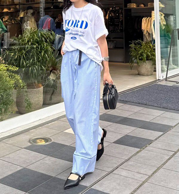 fredy emue「ストライプパジャマパンツ」|チノ|