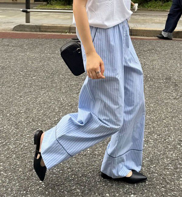 fredy emue「ストライプパジャマパンツ」|チノ|