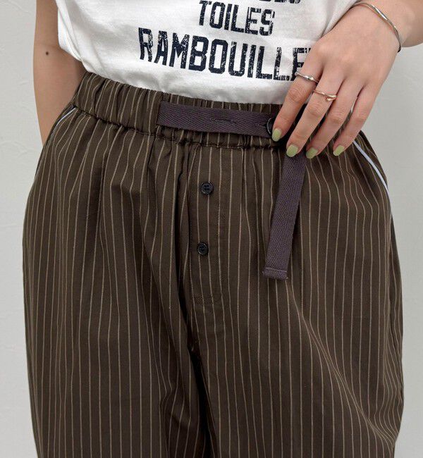 fredy emue「ストライプパジャマパンツ」|チノ|