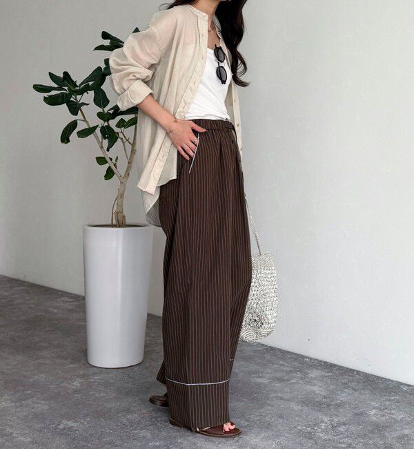 fredy emue「ストライプパジャマパンツ」|チノ|