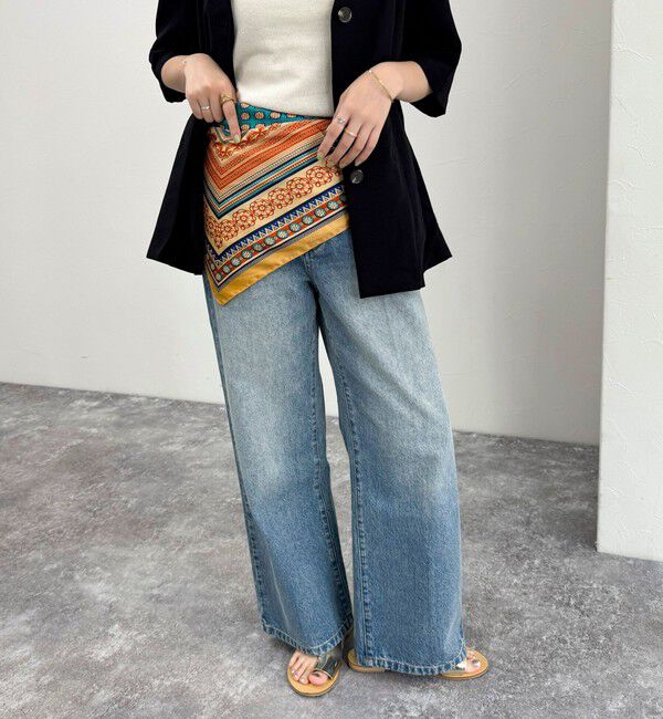 fredy emue「オリエンタルスクエアプリントスカーフ」|バンダナ・スカーフ|