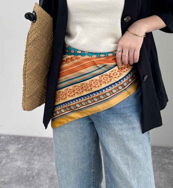 fredy emue「オリエンタルスクエアプリントスカーフ」|バンダナ・スカーフ|