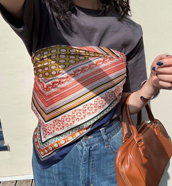 fredy emue「オリエンタルスクエアプリントスカーフ」|バンダナ・スカーフ|