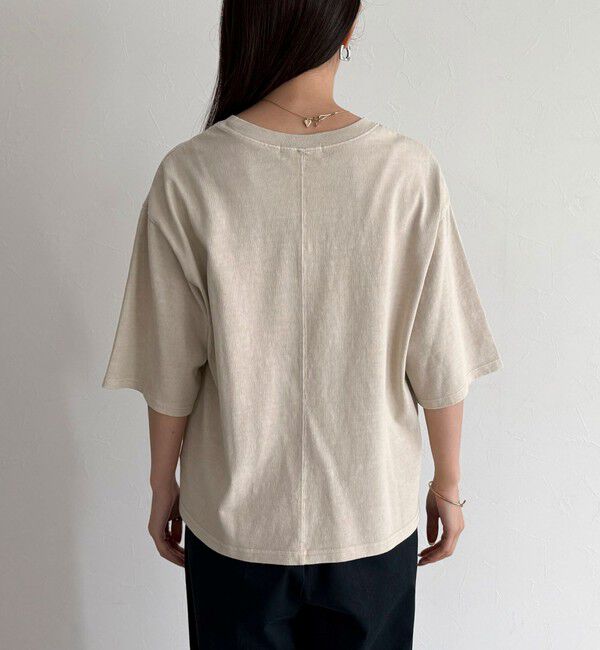 fredy emue「ピグメント刺繍クロップドTシャツ」|Tシャツ・カットソー|