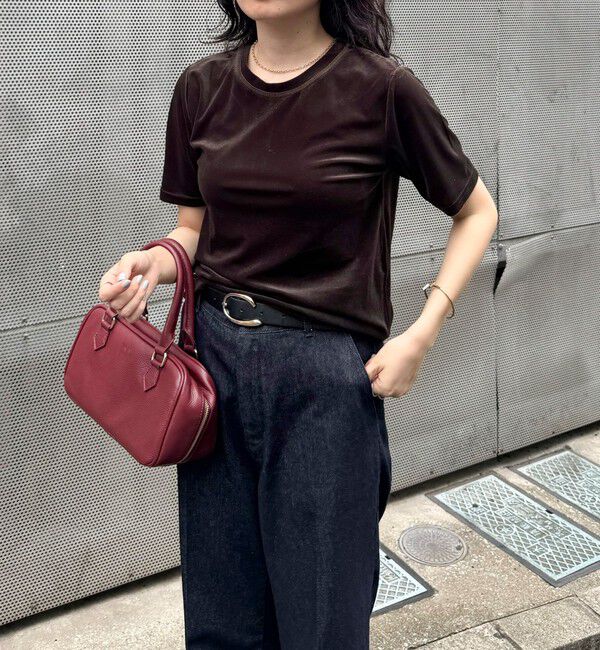 fredy emue「ベロア半袖Tシャツ」|Tシャツ・カットソー|