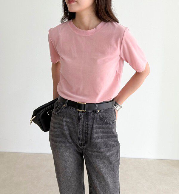 fredy emue「ベロア半袖Tシャツ」|Tシャツ・カットソー|