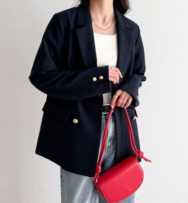 fredy emue「【3サイズ展開/オンオフ使える】ダブルブレストジャケット」|テーラードジャケット|