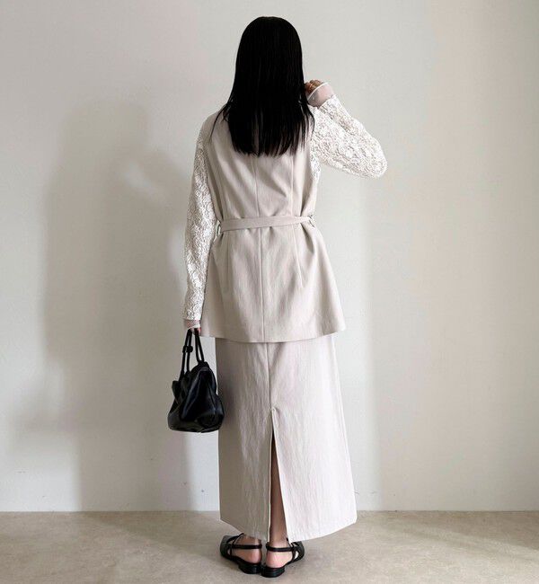 fredy emue「【セットアップ対応】パウダリーツイルイージータイトスカート」|タイト|