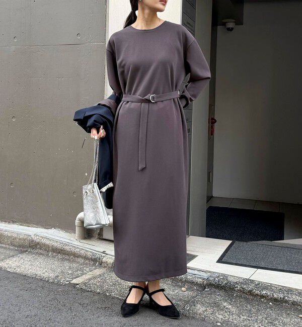 fredy emue「ジョーゼットベルト付きワンピース」|ワンピース|