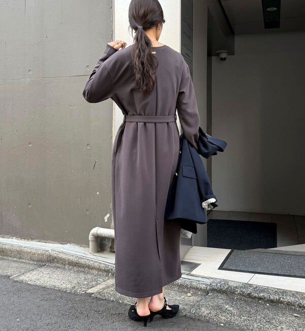 fredy emue「ジョーゼットベルト付きワンピース」|ワンピース|