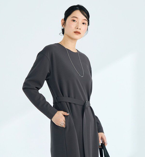 fredy emue「ジョーゼットベルト付きワンピース」|ワンピース|