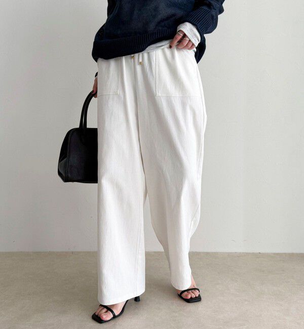 fredy emue「【接触冷感&times;UVカット/マルチ機能】ドライオックスセミワイドイージーパンツ」|チノ|オフホワイト