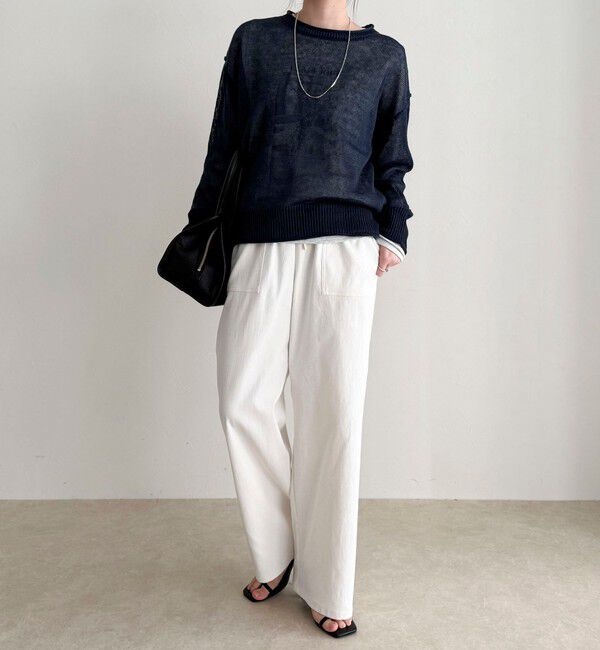 fredy emue「【接触冷感&times;UVカット/マルチ機能】ドライオックスセミワイドイージーパンツ」|チノ|