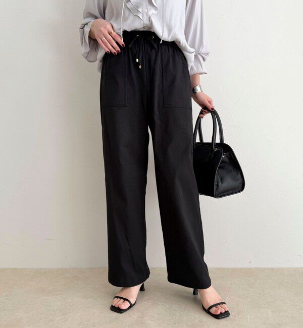 fredy emue「【接触冷感&times;UVカット/マルチ機能】ドライオックスセミワイドイージーパンツ」|チノ|