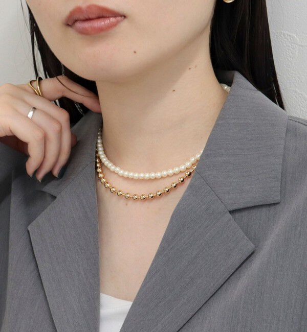 fredy emue「パールメタルフリーフックネックレス」|ネックレス|