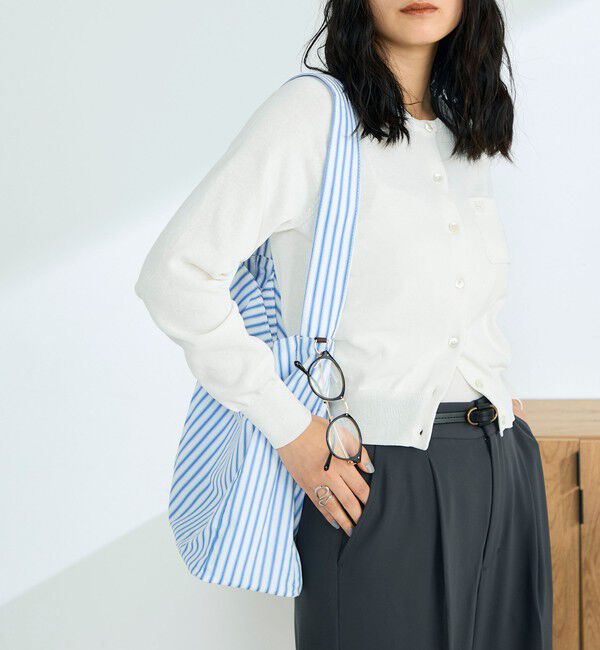 fredy emue「ストライプ/ギンガムワンショルバッグ」|ショルダー・メッセンジャー|ブルー系その他
