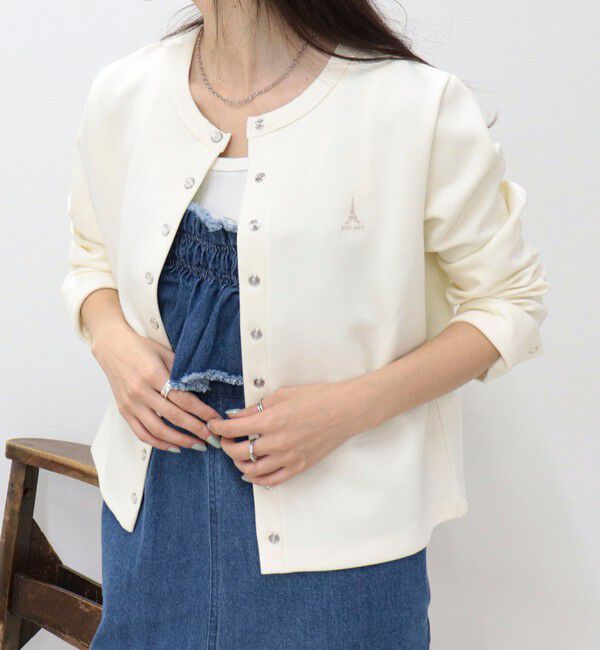 fredy emue「ドット釦ポンチカーディガン」|カーディガン|