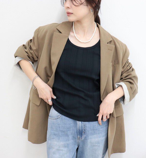 fredy emue「ランダムテレコタンクトップ」|タンクトップ|ブラック