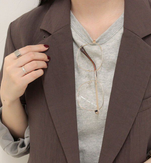 fredy emue「細メタルスクエアメガネ」|メガネ|