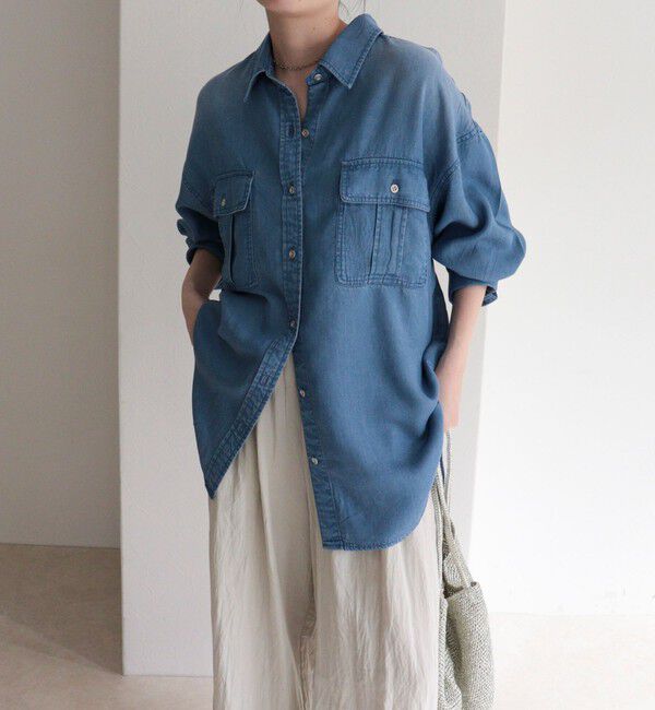 fredy emue「とろみデニムオーバーシャツ」|シャツ・ブラウス|