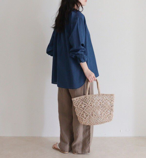 fredy emue「シアーデニムフリルカラーブラウス」|シャツ・ブラウス|