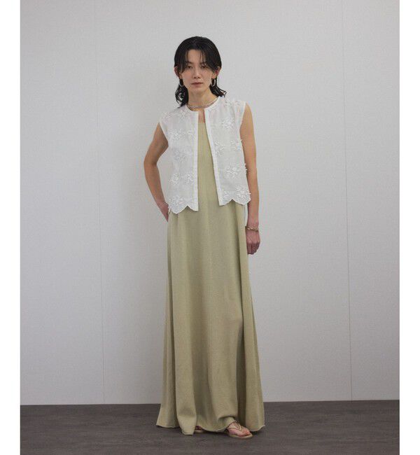 SALON adam et rope'「【WEB限定】３Dフラワーレースブラウス/ジレ［セットアップ対応］」|シャツ・ブラウス|